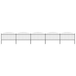 Gartenzaun mit Speerspitzen Stahl (1,25 - 1,5) x 8,5 m...