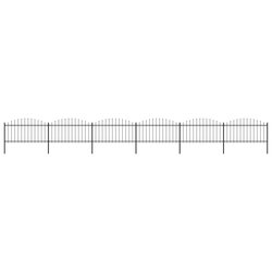 Gartenzaun mit Speerspitzen Stahl (1,25 - 1,5) x 10,2 m...
