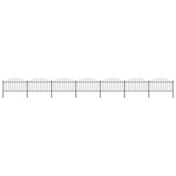 Gartenzaun mit Speerspitzen Stahl (1,25 - 1,5) x 11,9 m...