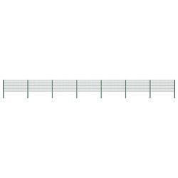 Zaunfeld mit Pfosten Eisen 11,9 x 0,8 m Grn