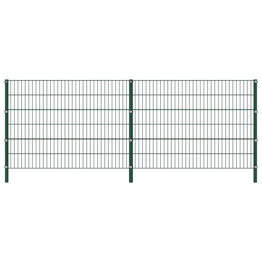 Zaunfeld mit Pfosten Eisen 3,4 x 1,2 m Grn