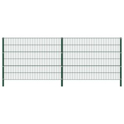 Zaunfeld mit Pfosten Eisen 3,4 x 1,2 m Grn