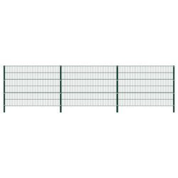Zaunfeld mit Pfosten Eisen 5,1 x 1,2 m Grn