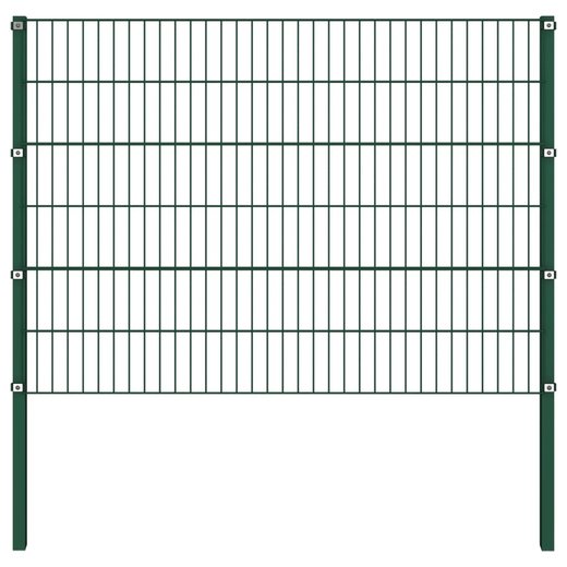 Zaunfeld mit Pfosten Eisen 6,8 x 1,2 m Grn