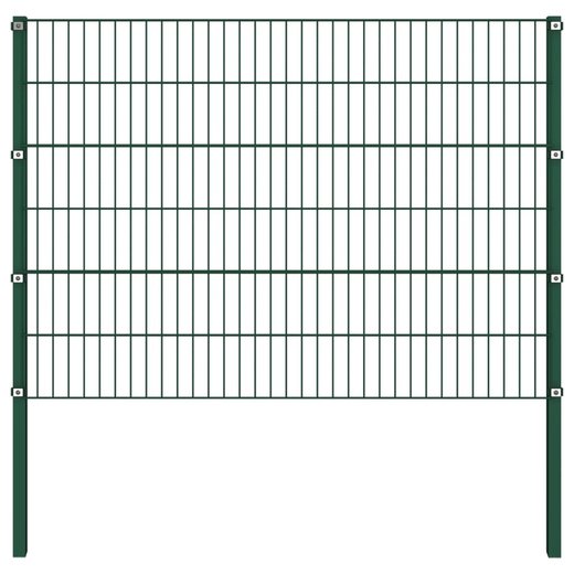 Zaunfeld mit Pfosten Eisen 11,9 x 1,2 m Grn