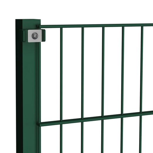 Zaunfeld mit Pfosten Eisen 13,6 x 1,2 m Grn