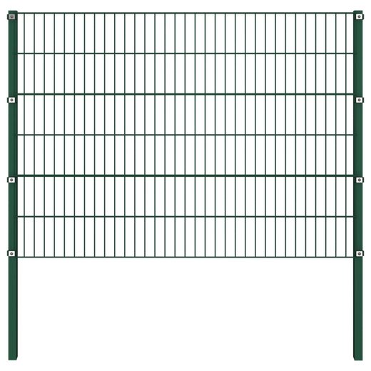 Zaunfeld mit Pfosten Eisen 17 x 1,2 m Grn