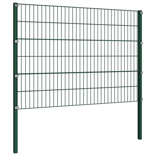 Zaunfeld mit Pfosten Eisen 17 x 1,2 m Grn