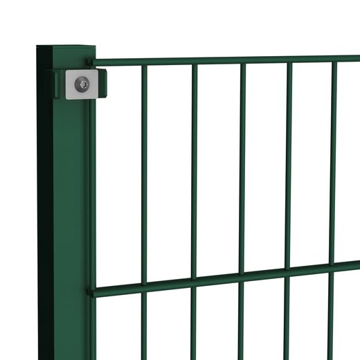 Zaunfeld mit Pfosten Eisen 17 x 1,2 m Grn