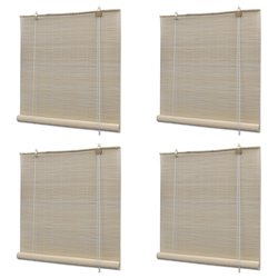 Rollos 4 Stk. Nat�rlicher Bambus 120 x 160 cm