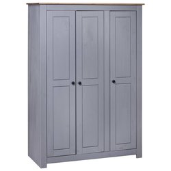 Kleiderschrank 3-Trig Grau 11850171,5 cm Kiefer Panama...