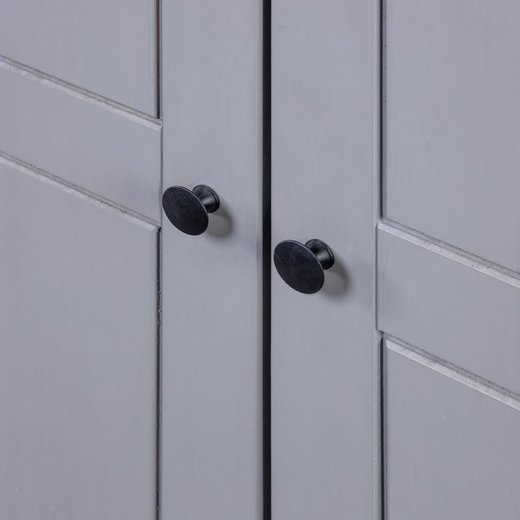 Kleiderschrank Grau 8050171,5 cm Kiefer Massiv Panama Serie