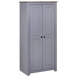 Kleiderschrank Grau 8050171,5 cm Kiefer Massiv Panama...