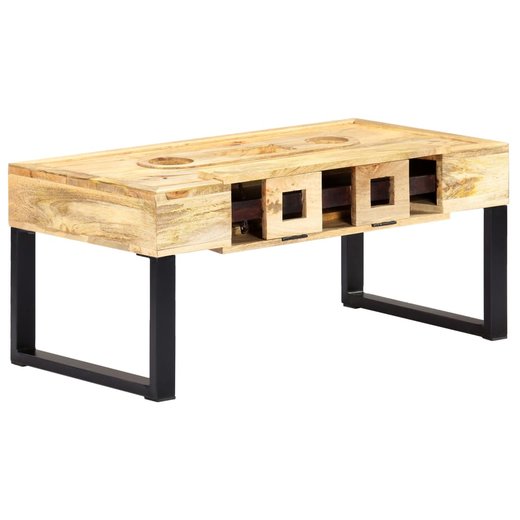 Couchtisch Kassettenstil 1005245 cm Massivholz Mango