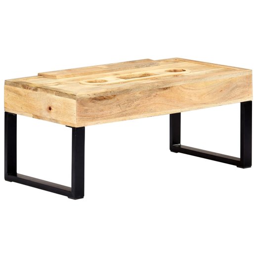 Couchtisch Kassettenstil 1005245 cm Massivholz Mango