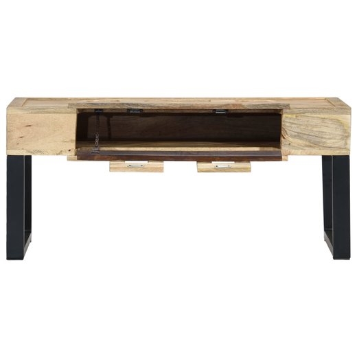 Couchtisch Kassettenstil 1005245 cm Massivholz Mango
