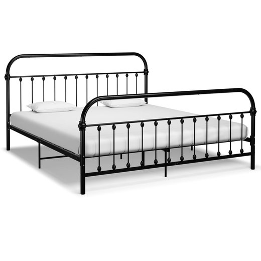 Bettgestell Schwarz Metall 180200 cm