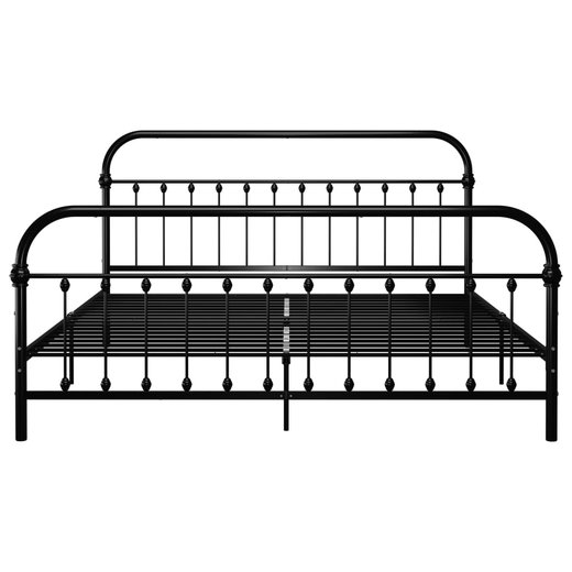Bettgestell Schwarz Metall 180200 cm