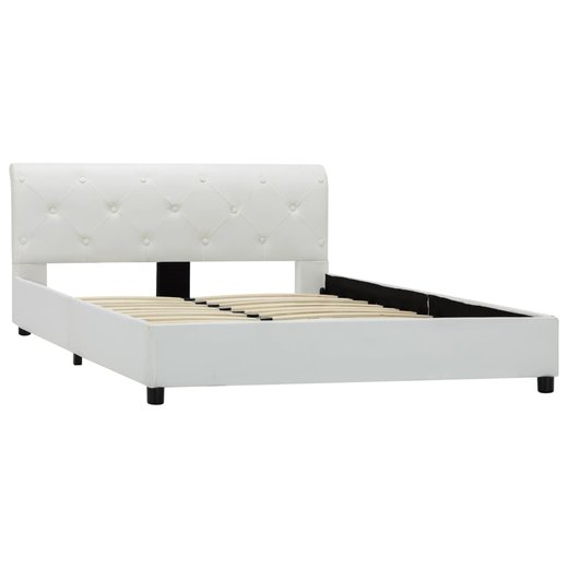 Bettgestell Wei Kunstleder 140200 cm