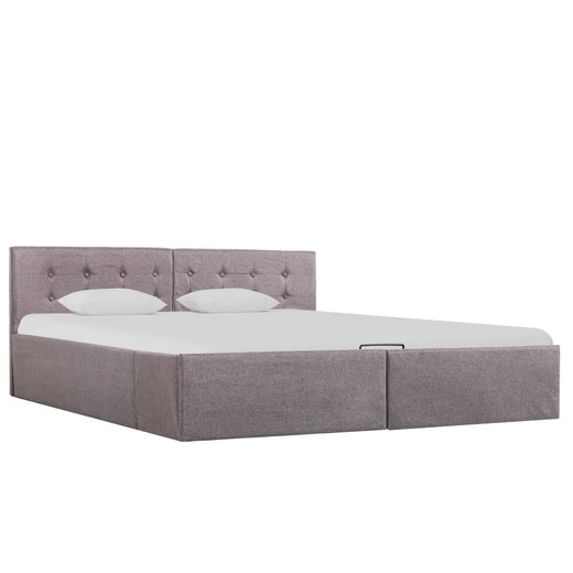 Stauraumbett Hydraulisch Taupe Stoff 160200 cm