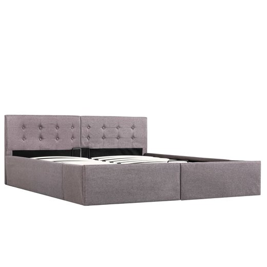 Stauraumbett Hydraulisch Taupe Stoff 160200 cm