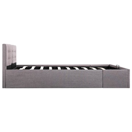 Stauraumbett Hydraulisch Taupe Stoff 160200 cm