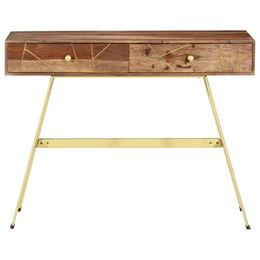Schreibtisch mit Schubladen 1005575 cm Massivholz Palisander