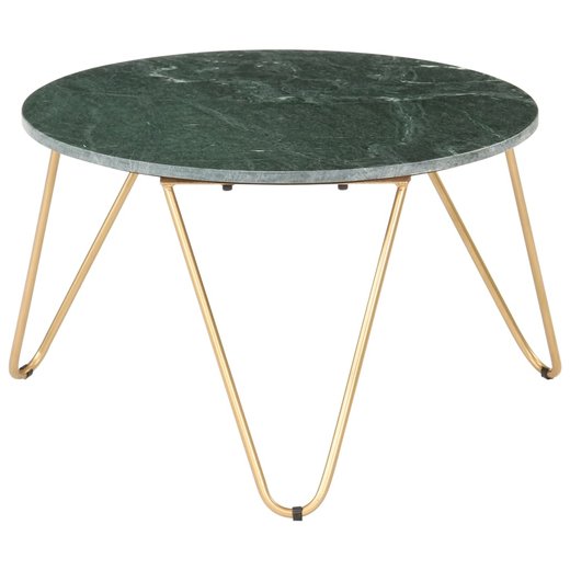 Couchtisch Grn 65x65x42 cm Echtstein in Marmoroptik