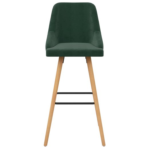 Barhocker 2 Stk. Dunkelgrn Samt