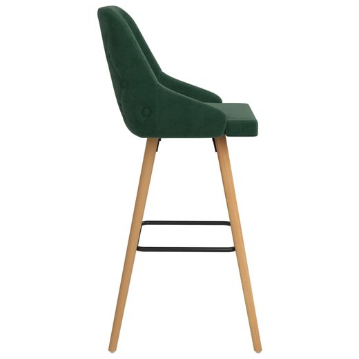 Barhocker 2 Stk. Dunkelgrn Samt