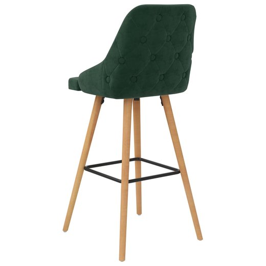 Barhocker 2 Stk. Dunkelgrn Samt