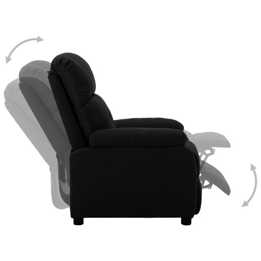 Liegesessel Schwarz Stoff