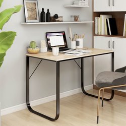 Computertisch Schwarz und Eiche-Optik 110x60x73 cm...
