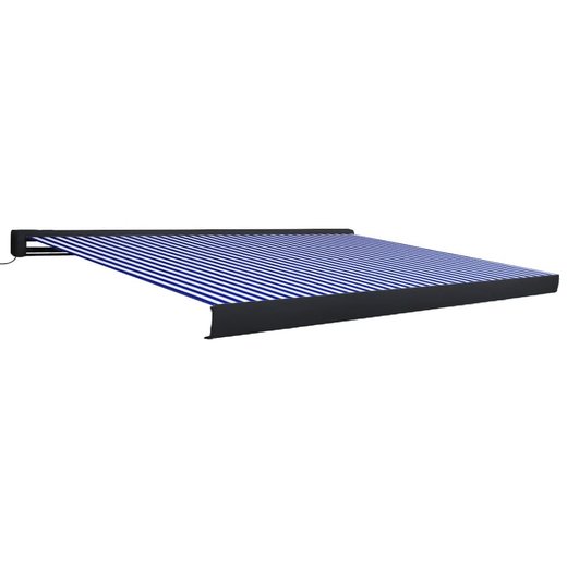 Motorisierte Kassetten-Markise 350x250 cm Blau und Wei