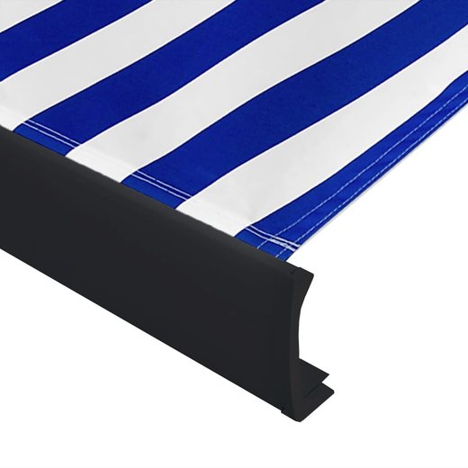 Motorisierte Kassetten-Markise 350x250 cm Blau und Wei