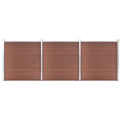Gartenzaun WPC 526x186 cm Braun