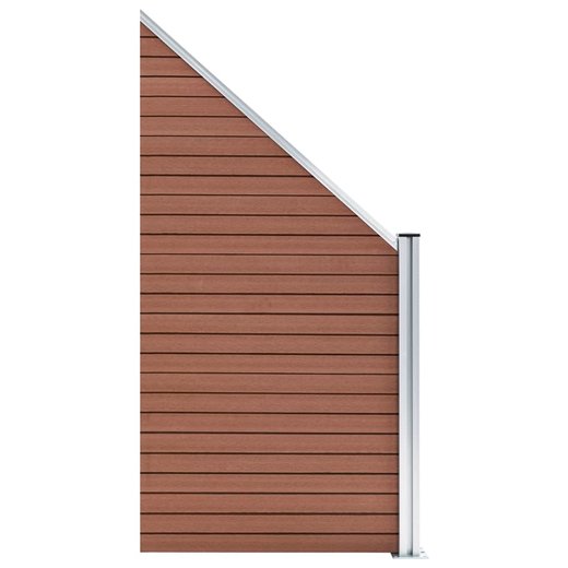 WPC Zaun-Set 1 Quadrat + 1 Schrge 273x186 cm Braun