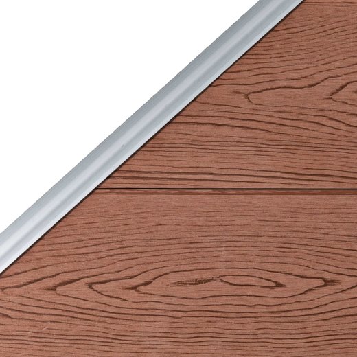WPC Zaun-Set 1 Quadrat + 1 Schrge 273x186 cm Braun