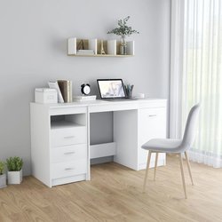 Schreibtisch Weiß 140 x 50 x 76 cm Spanplatte