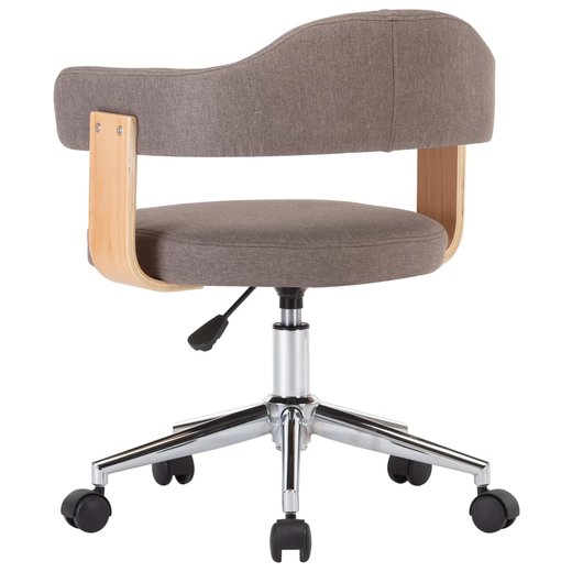 Drehbarer Brostuhl Taupe Bugholz und Stoff