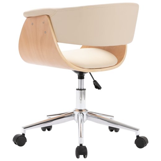 Drehbare Esszimmersthle 4 Stk. Creme Kunstleder
