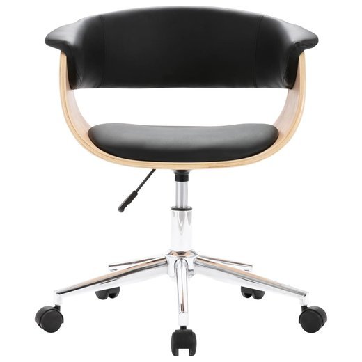 Drehbare Esszimmerst�hle 2 Stk. Schwarz Kunstleder