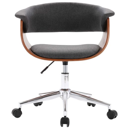 Drehbare Esszimmersthle 4 Stk. Grau Stoff