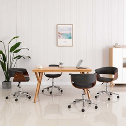 Drehbare Esszimmersthle 4 Stk. Grau Stoff