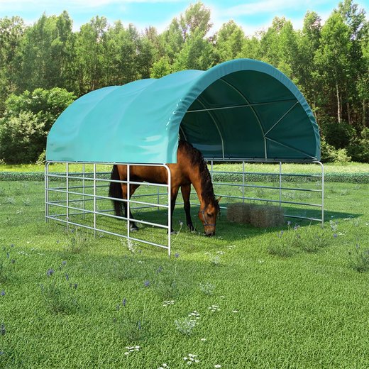 Weidezelt PVC 3,7x3,7 m Grn