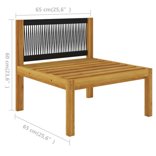 7-tlg. Garten-Lounge-Set mit Kissen Cremewei Massivholz Akazie