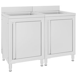 Gastro-Splenunterschrnke 2 Stk. Edelstahl