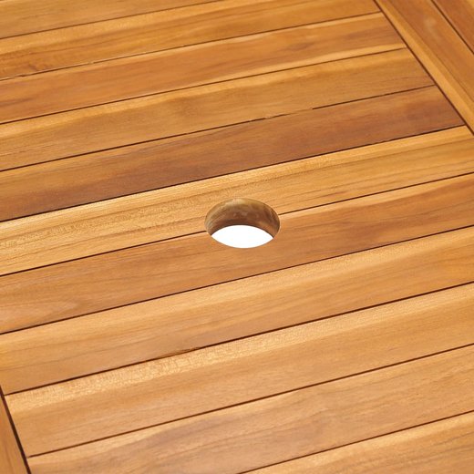 9-tlg. Garten-Essgruppe mit Kissen Massivholz Teak