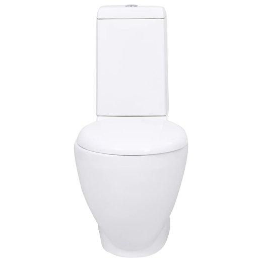 WC Keramik-Toilette Badezimmer Rund Senkrechter Abgang Wei