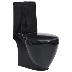 WC Keramik-Toilette Badezimmer Rund Senkrechter Abgang...